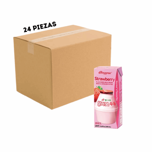 Leche Fresa 200ml Caja 24 pzas