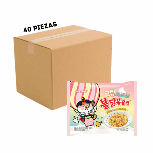 크림까르보 불닭 Buldak Cream Carbonara 140g Caja 40 pzas