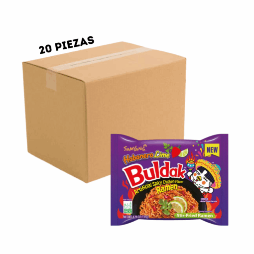 하바네로 불닭 Buldak Habanero Limón 135g Caja 20 pzas